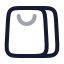 Shoppingbag icon with twotone rounded style