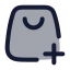 Shoppingbagadd icon with duotone rounded style