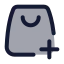 Shoppingbagadd icon with duotone standard style