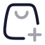 Shoppingbagadd icon with twotone rounded style