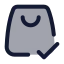 Shoppingbagcheck icon with duotone standard style