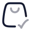 Shoppingbagcheck icon with twotone rounded style