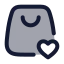 Shoppingbagfavorite icon with duotone rounded style