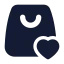Shoppingbagfavorite icon with solid standard style