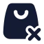Shoppingbagremove icon with solid standard style