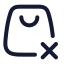 Shoppingbagremove icon with stroke rounded style