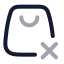 Shoppingbagremove icon with twotone rounded style