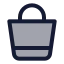 Shoppingbasket icon with duotone standard style