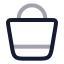 Shoppingbasket icon with twotone rounded style