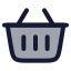 Shoppingbasket icon with duotone rounded style