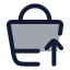 Shoppingbasketcheckin icon with duotone rounded style