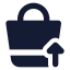 Shoppingbasketcheckin icon with solid standard style