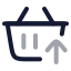 Shoppingbasketcheckin icon with twotone rounded style