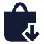 Shoppingbasketcheckout icon with solid sharp style