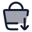 Shoppingbasketcheckout icon with duotone rounded style