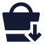 Shoppingbasketcheckout icon with solid sharp style