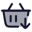 Shoppingbasketcheckout icon with duotone rounded style