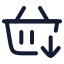 Shoppingbasketcheckout icon with stroke rounded style