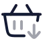 Shoppingbasketcheckout icon with twotone rounded style