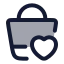 Shoppingbasketfavorite icon with duotone rounded style
