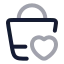 Shoppingbasketfavorite icon with twotone rounded style