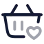 Shoppingbasketfavorite icon with twotone rounded style