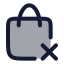 Shoppingbasketremove icon with duotone rounded style
