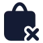 Shoppingbasketremove icon with solid standard style