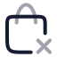 Shoppingbasketremove icon with twotone rounded style