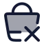 Shoppingbasketremove icon with duotone rounded style