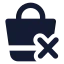Shoppingbasketremove icon with solid standard style