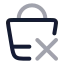 Shoppingbasketremove icon with twotone rounded style