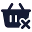 Shoppingbasketremove icon with solid standard style