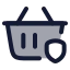 Shoppingbasketsecure icon with duotone rounded style