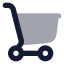 Shoppingcart icon with bulk rounded style