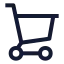 Shoppingcart icon with stroke sharp style