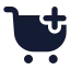 Shoppingcartadd icon with solid standard style