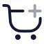 Shoppingcartadd icon with twotone rounded style