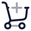 Shoppingcartadd icon with twotone rounded style