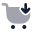 Shoppingcartcheckin icon with bulk rounded style