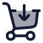 Shoppingcartcheckin icon with duotone rounded style