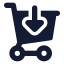Shoppingcartcheckin icon with solid standard style