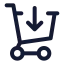 Shoppingcartcheckin icon with stroke standard style
