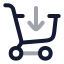 Shoppingcartcheckin icon with twotone rounded style