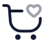 Shoppingcartfavorite icon with twotone rounded style