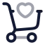 Shoppingcartfavorite icon with twotone rounded style