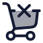Shoppingcartremove icon with duotone rounded style