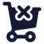 Shoppingcartremove icon with solid standard style