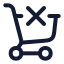Shoppingcartremove icon with stroke rounded style