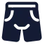 Shortspants icon with solid standard style